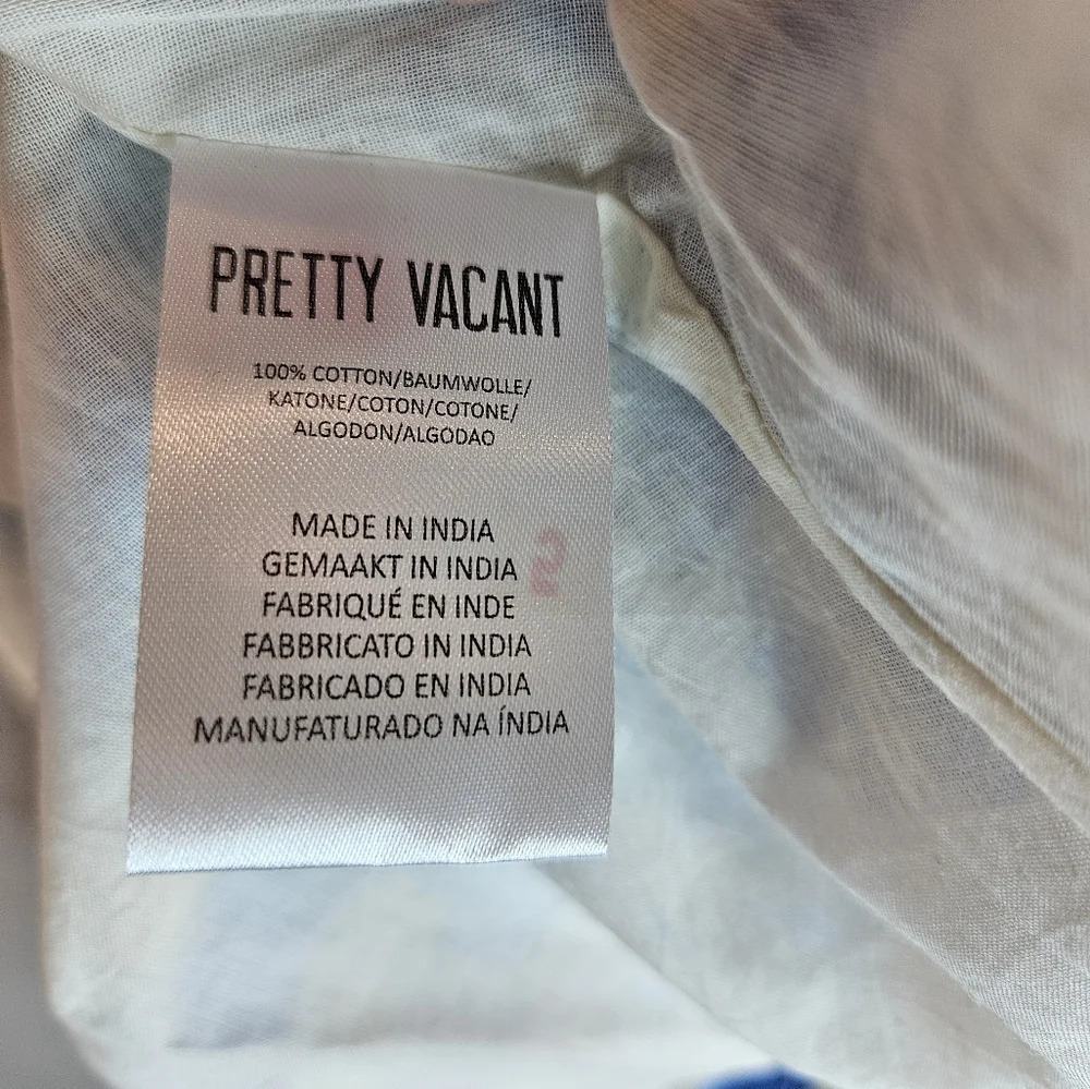 Pretty Vacant Dress Sz XL Nautical Print All Cotton Lined Lightweight Womens - Picture 11 of 13